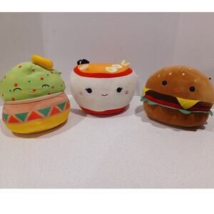 Set 3 SQUISHMALLOW Gideon Guacamole, Carl Cheeseburger, Raisy Ramen